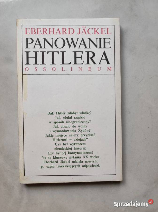 Panowanie Hitlera Eberhard Jckel Jackel ISBN 8306020367 Kielce