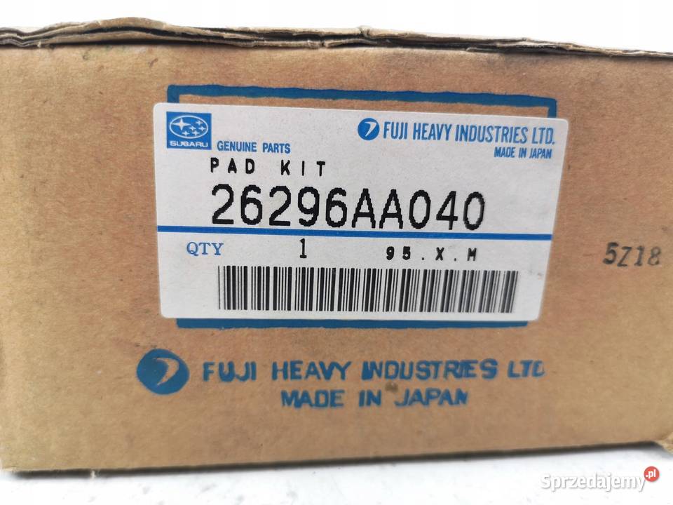 KLOCKI HAMULCOWE PRZÓD SUBARU IMPREZA LEGACY ORI