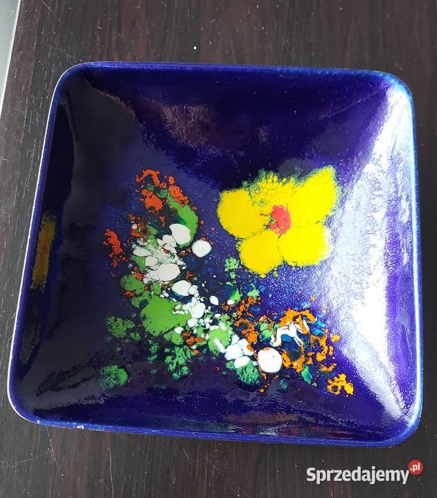 Patera miedziana emaliowana handmade idealna Gubin sprzedam