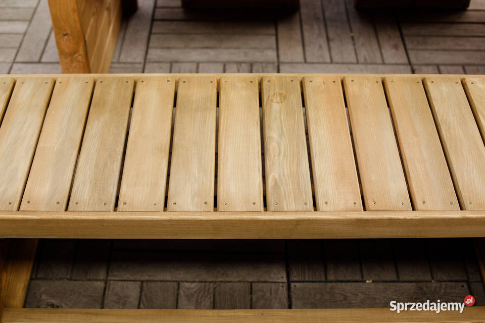 Ławka drewniana ogrodowa ławka na taras Meble ogrodowe Kalety