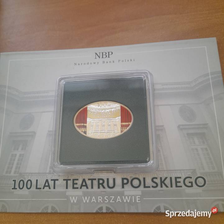 Moneta srebrna 100 lat Teatru Polskiego w Numizmatyka