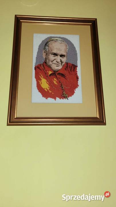 Obrazy ręcznie haftowane krzyżykowo z ramą szybą Mielec