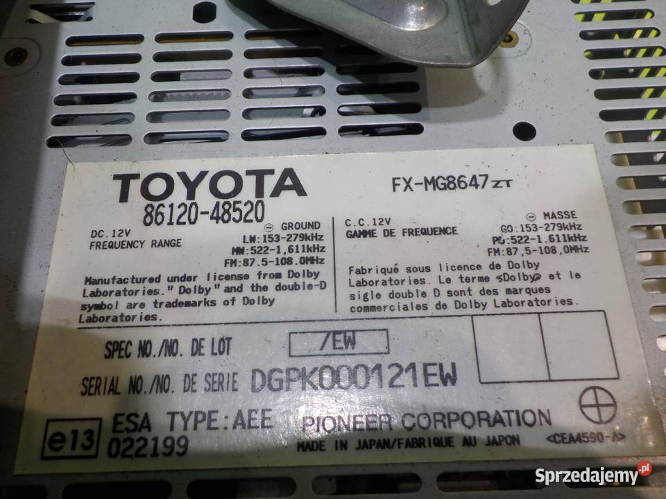 LEXUS RX300 II 30 B 04r radio CD 8612048520 Suków