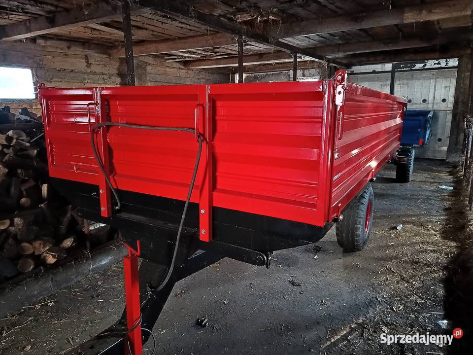 Przyczepa wywrotka jednoosiowa 3 strony wywrot Cimoszka