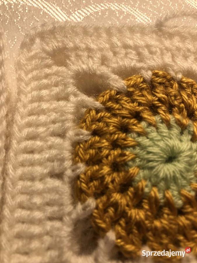 kwadrat babuni kwiaty poduszka narzuta95100