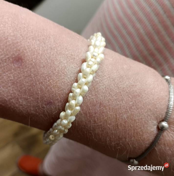 Zestaw Srebro Biżuteria Perła Słodkowodna Ryż Opole