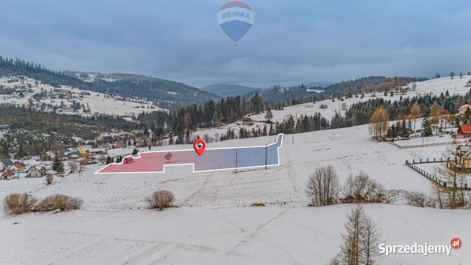 Widokowa działka na sprzedaż utwardzona Soblówka