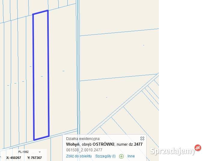 Działka rolna rekreacyjna Ostrówki