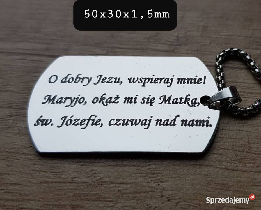 Naszyjnik łańcuszek nieśmiertelnikprezent Łomża