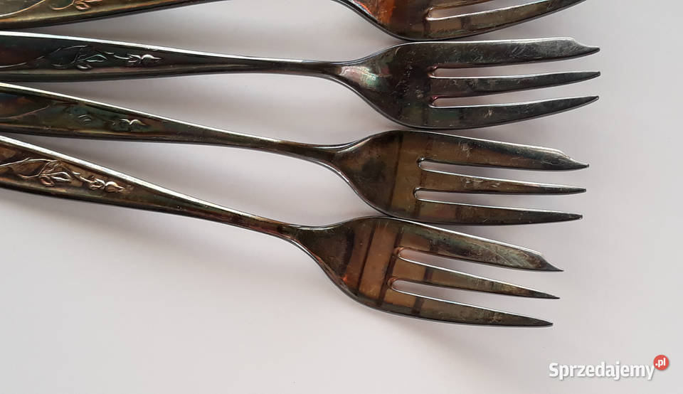 Posrebrzane widelczyki deserowe wz ANGIELSKI Dąbrowa Górnicza