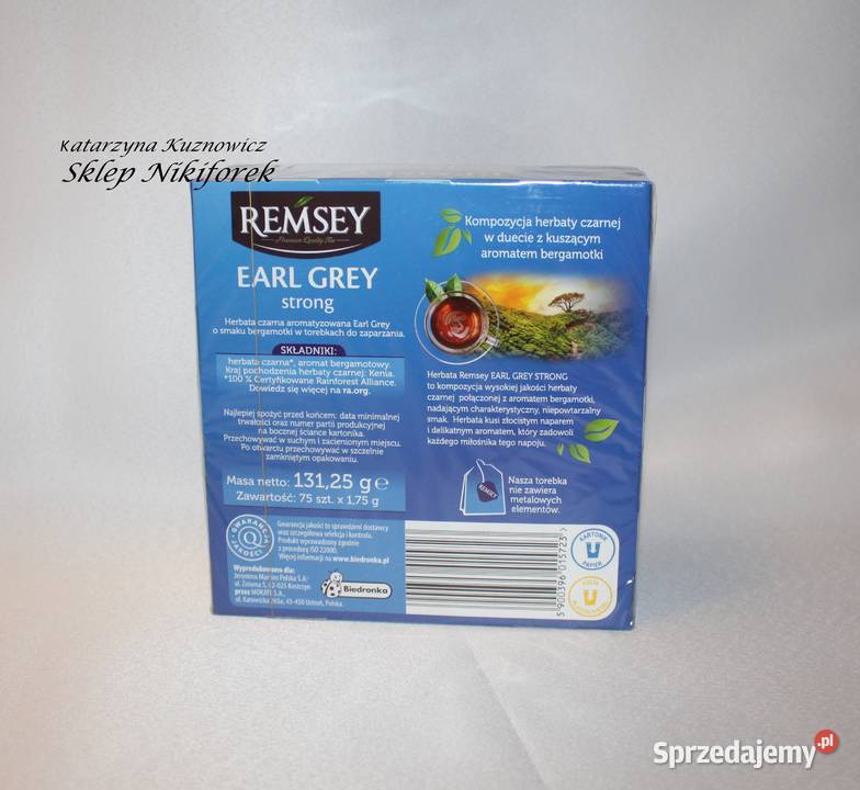 Herbata Remsey earl grey strong 75 torebek 131 g Stare Miasto sprzedam