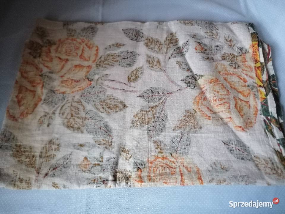 Tkanina lniana 3 szale rozmiar każdego Łódź sprzedam