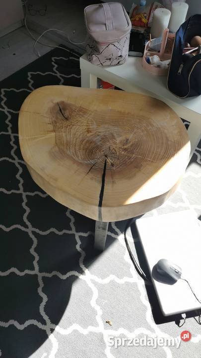 Stolik kawowy plaster olcha żywica epoksydowa 47.5cm Werbkowice