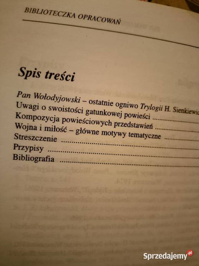 Pan Wołodyjowski Sienkiewicz lektury szkolne Warszawa