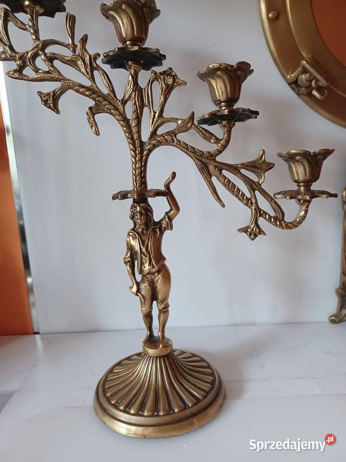Świecznik figuralny Mosiądz Pozostałe Poznań