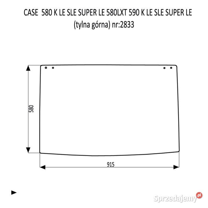 SZYBA TYLNA GÓRNA CASE 580 590 K LE SLE SUPER LE świętokrzyskie Kielce
