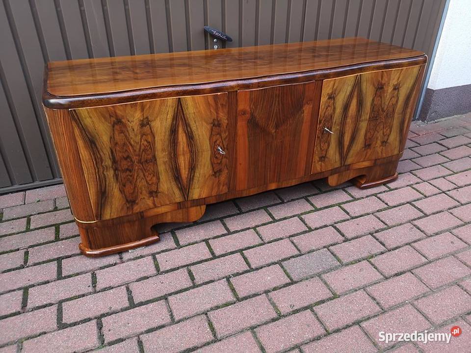 Komoda ARTDECO Orzech Niska Stara Antyk Politura wielkopolskie Swarzędz