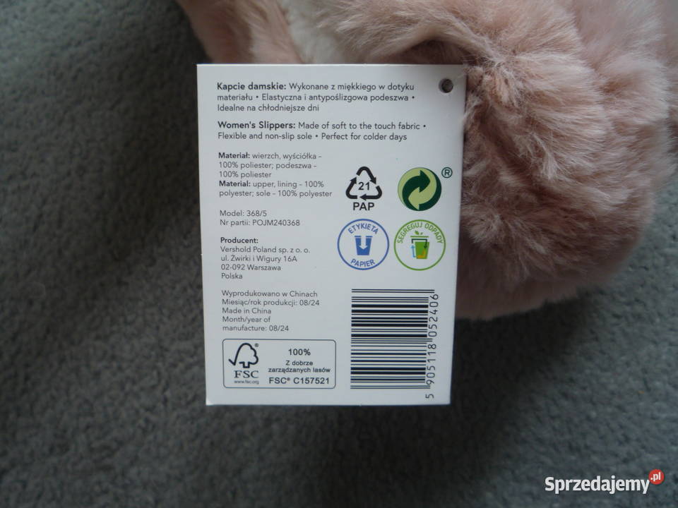 Nowe Cleve 363738 Nowe Kapcie damskie Podeszwa inna Szczecin