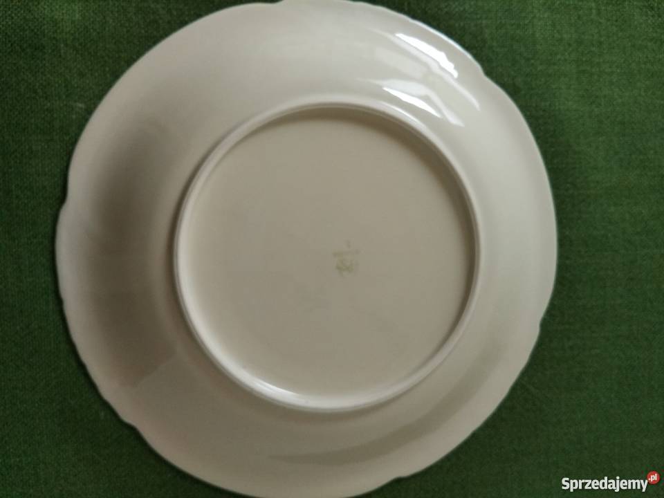 Duża patera 315 kwiaty sygnowana PS Bavaria Ecru