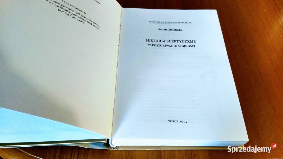 Historia sceptycyzmu w poszukiwaniu spójności studia Książki i Podręczniki pomorskie Gdańsk