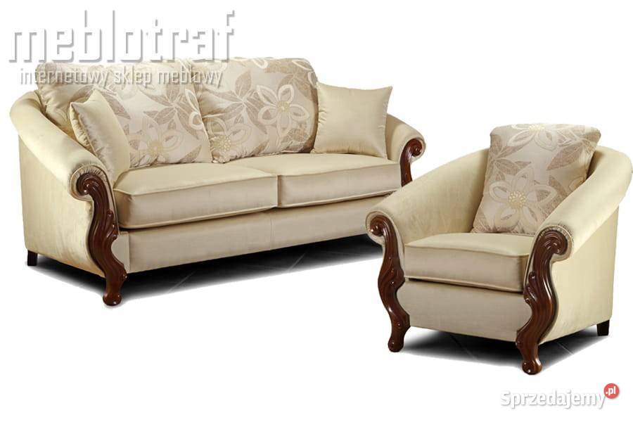 *Ekskluzywny wypoczynek CEZAR sofa+2 fotele