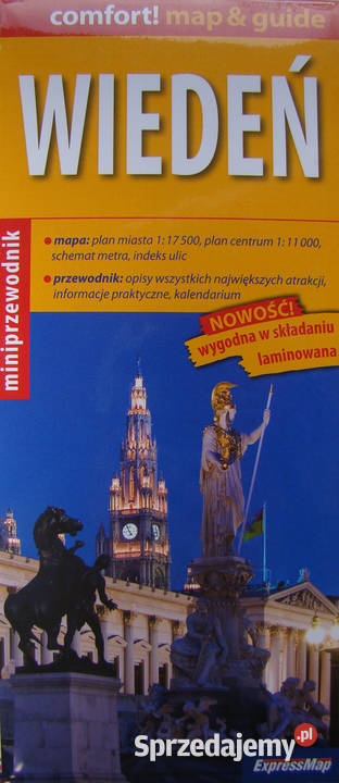Wiedeń Plan miasta i miniprzewodnik 117 500 Książki i Podręczniki