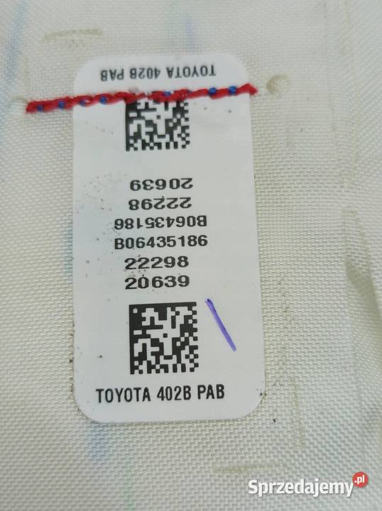 PODUSZKA POWIETRZNA AIRBAG PRAWA PASAŻERA DESKI
