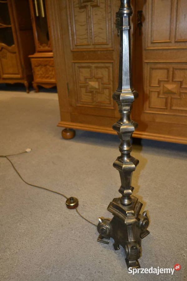 lampa podłogowa stare srebro Będzin