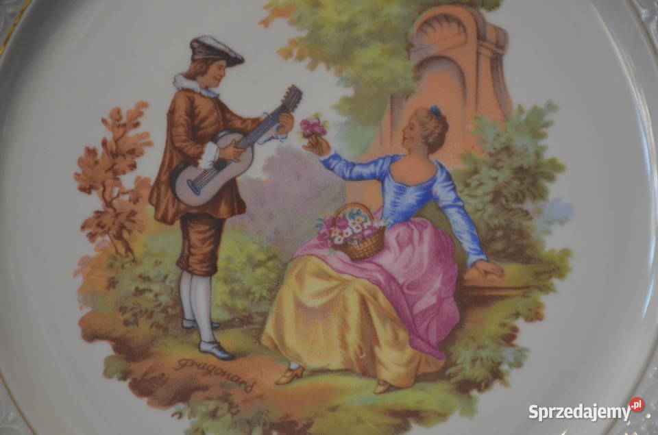 Porcelana talerz ozdobny Wenecka miłość duży wielkopolskie Środa Wielkopolska