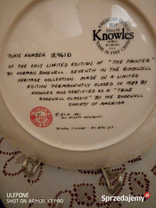 Talerz kolekcjonerski Norman Rockwell Warszawa