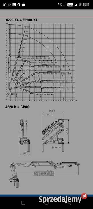Man TGX z hdsem hmf 12 ton 6x2 2007 Dąb Polski