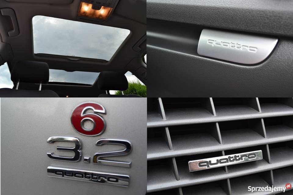 Audi A3 32 250 QUATTRO DSG szklany dach ŁOPATKI nieuszkodzony lubuskie Żagań