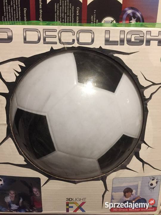Lampka ścienna 3D LED piłka nożna Zduńska Wola sprzedam