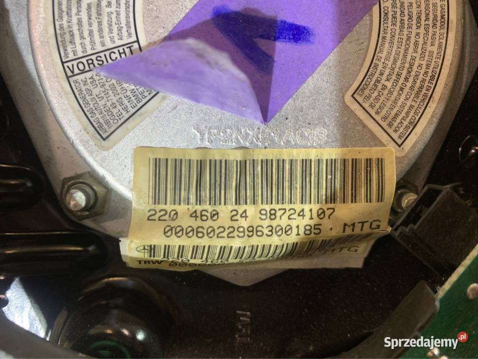 1042470 Kierownica skóra airbag mercedes s w220 osobowe