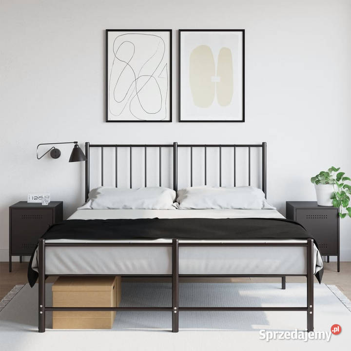 Szafki nocne 2 czarne 36x39x505 stal WM842911 mazowieckie Warszawa