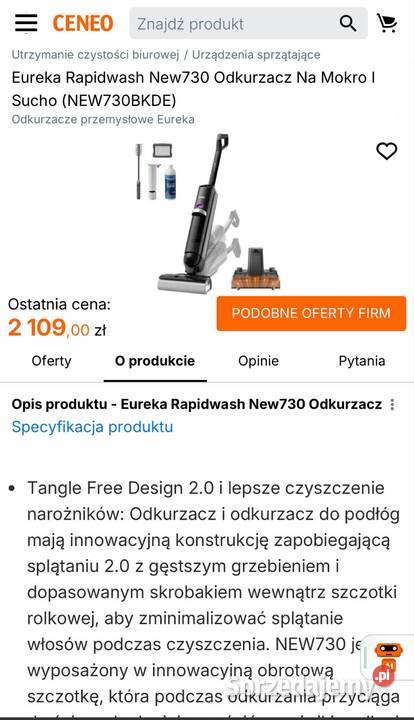 Odkurzacz mopujący Eureka Rapidwash 730 Pozostałe Gorzów Wielkopolski