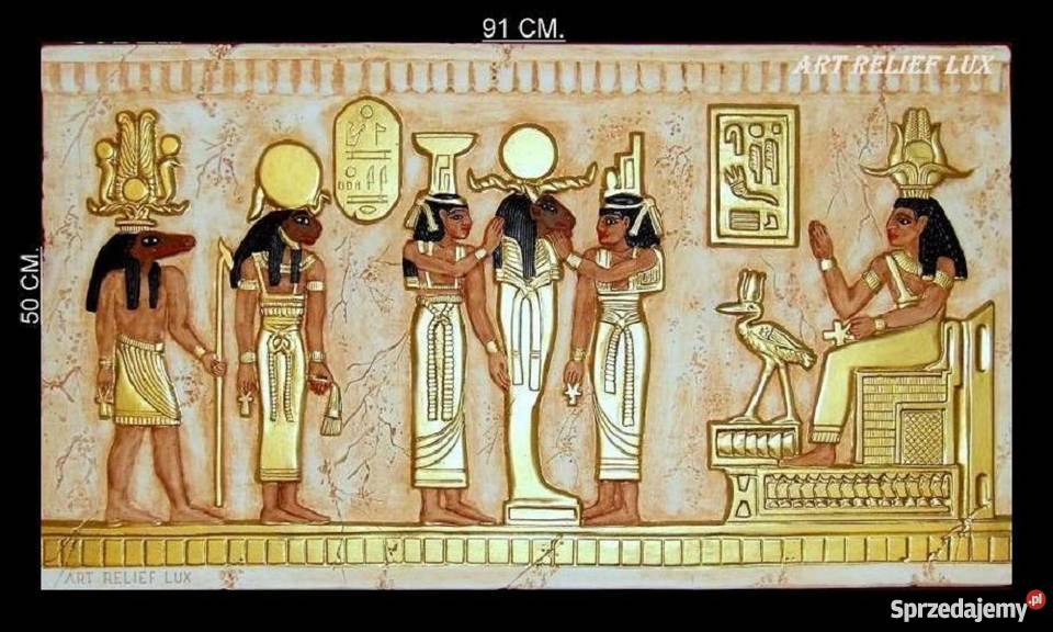 Płaskorzeźba Egipska grecka Sztukateria gipsowa