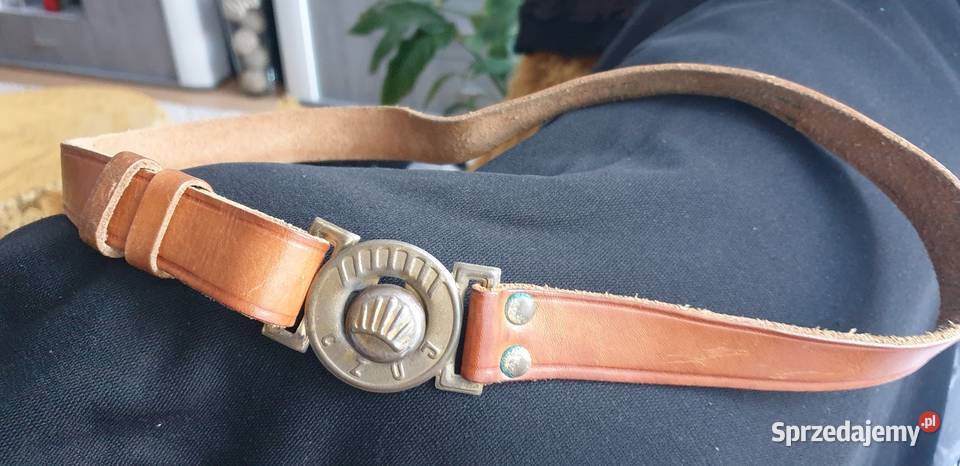 Harcerski pasek skórzany ZHP z dawnych lat Reszel