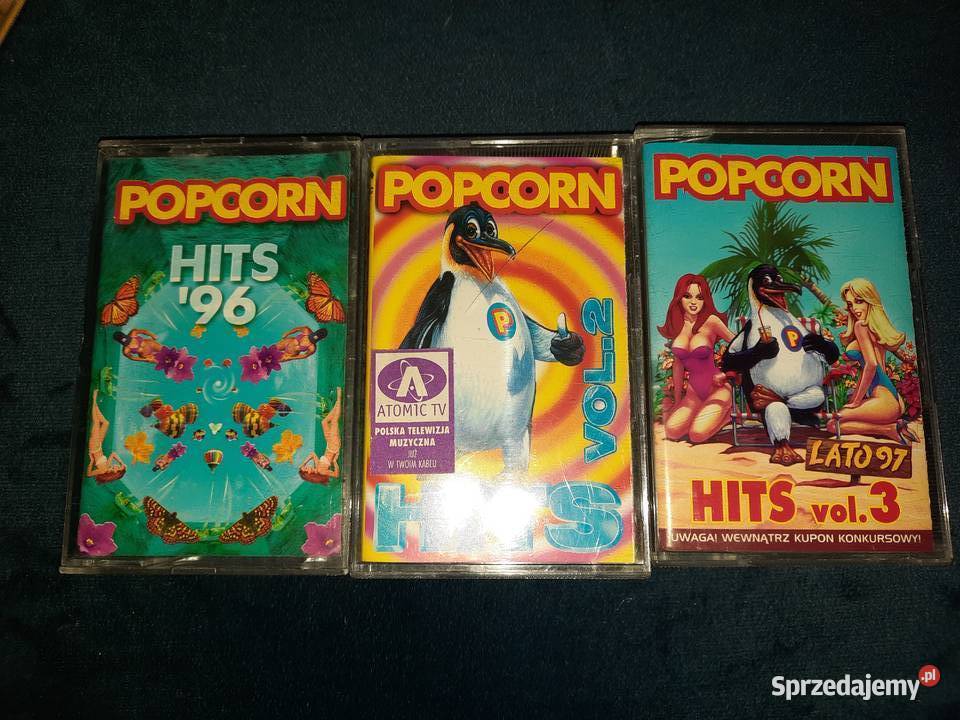 Składanki magnetofonowe Popcorn Hits z lat 90 Wrocław