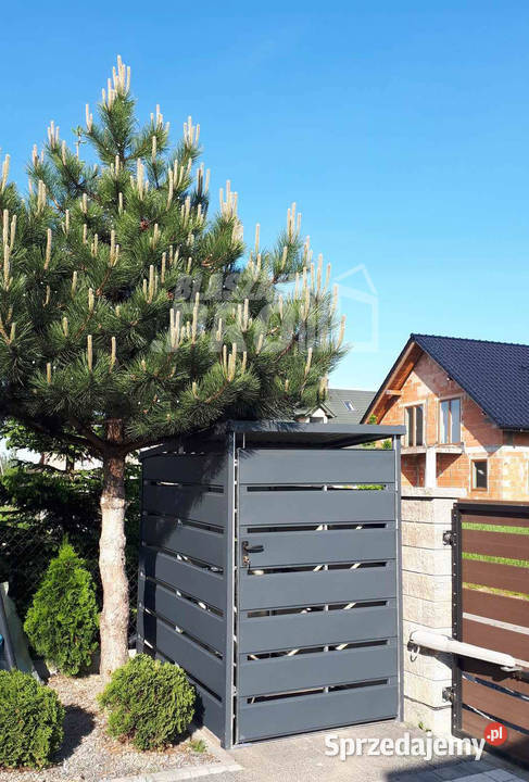 Wiata śmietnikowa spad tył 1x15m antracyt Dom i Ogród Rybnik