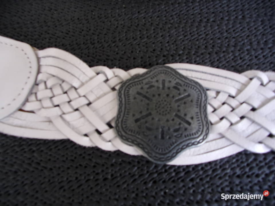 Firmowy pasek damski Pieces skórzany kolor Warszawa