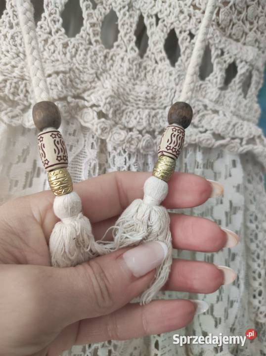 ZARA sukienka koronkowa ażurowa boho rozszerzana Kielce