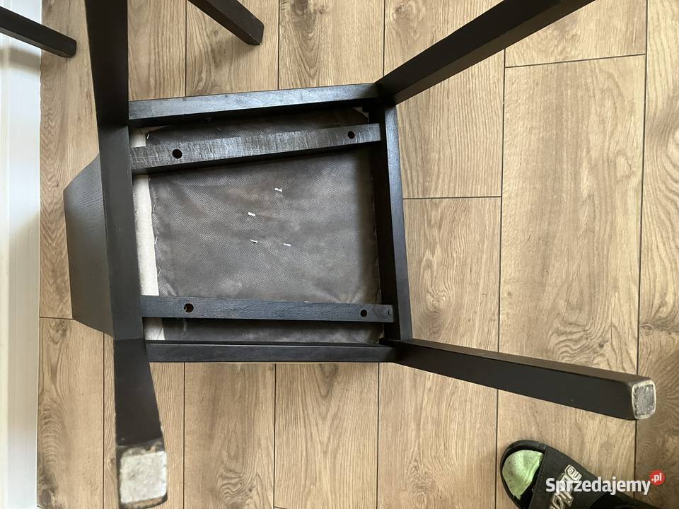 4 krzesła PaMilano drewniane ciemne z jasna Warszawa