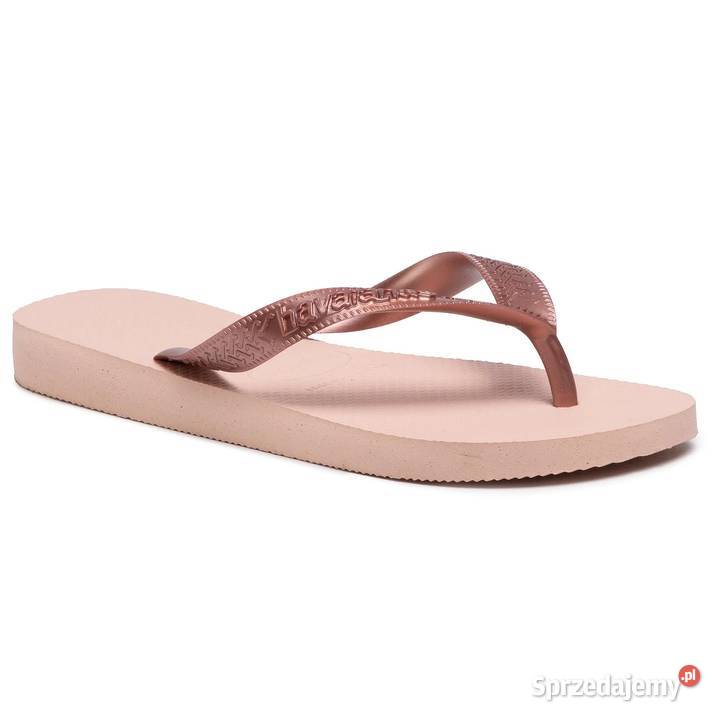 2728 Havaianas Klapki Plażowe różowe złoto