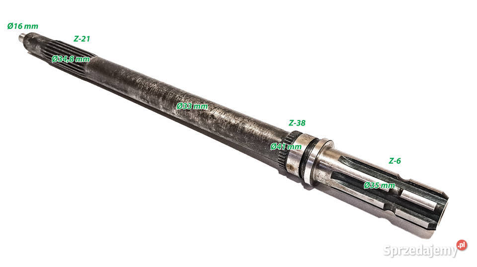 Wałek WOM 540 ObrMin Z63821 MF URSUS 532899M1 Tyczyn