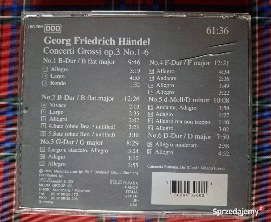 Georg Friedrich Handel Concerti Grossi op3 No16 Kraków