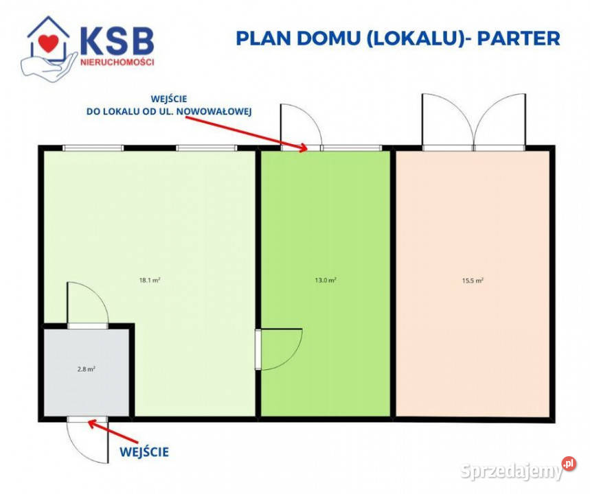 Dom 89m2 z lokalem użytkowym centrum Opatowa Liczba pokoi 2 Sprzedaż