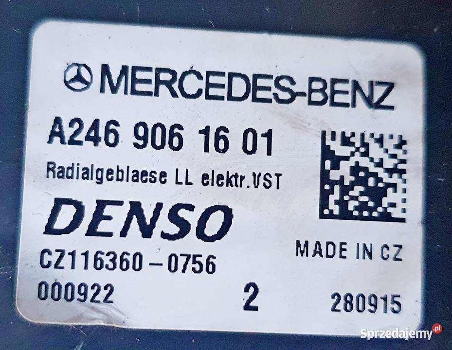 MERCEDES CLA W117 W176 NFINI DMUCHAWA WENTYLATOR Ogrzewanie, wentylacja i klimatyzacja