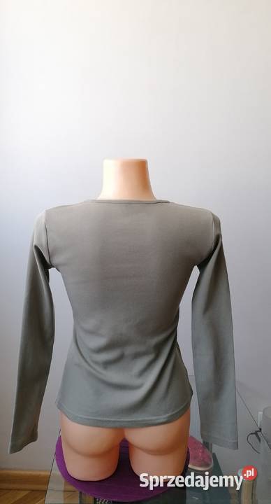 DAMSKA BLUZKA W KOLORZE KHAKI DŁUGI RĘKAW R L łódzkie