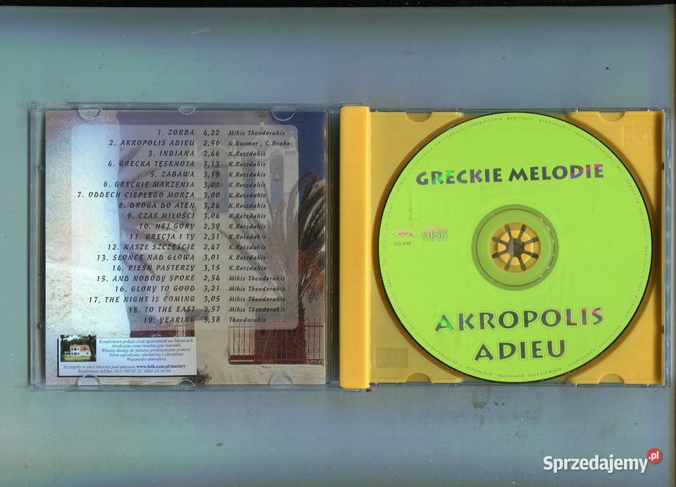 Akropolis Adieu Greckie melodie Płyta CD Szczecin